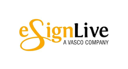 eSignLive. A Vasco company. Logo.