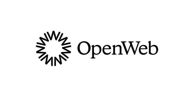 A graphic of OpenWeb's logo